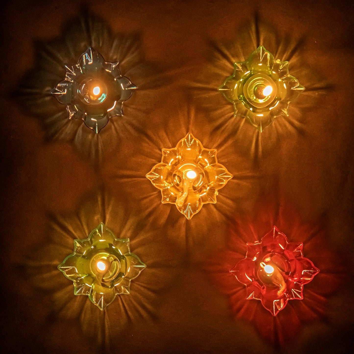 3D Dazzling Multicolor Diyas