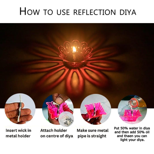 3D Dazzling Multicolor Diyas