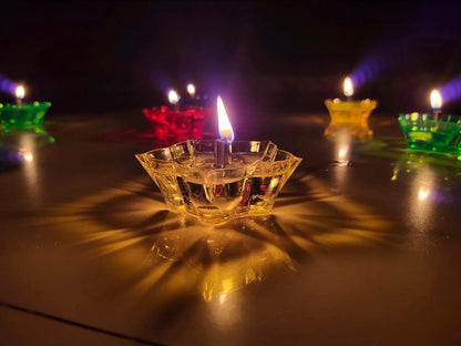 3D Dazzling Multicolor Diyas